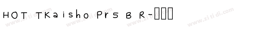 HOT TKaisho Pr5 B R字体转换